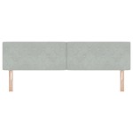 vidaXL Cap de pat LED cu buton de cristal, tapițat, gri deschis, 90 cm, din catifea vidaXL Cap de pat LED cu buton de cristal, tapițat, gri deschis, 90 cm, din catifea