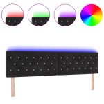 vidaXL Cap de pat LED , cu buton de cristal, negru, 90 cm, din catifea vidaXL Cap de pat LED , cu buton de cristal, negru, 90 cm, din catifea