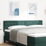 vidaXL Cap de pat LED cu buton, din cristal ștanțat, verde închis, 90 cm, catifea. vidaXL Cap de pat LED cu buton, din cristal ștanțat, verde închis, 90 cm, catifea.