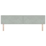 vidaXL Tăblie LED cu lumini cu bandă LED Gri deschis 100 cm Catifea