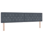vidaXL Culoar LED cu cristale, tapițat cu butoane, gri închis, 100 cm, catifea