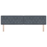 vidaXL Culoar LED cu cristale, tapițat cu butoane, gri închis, 100 cm, catifea