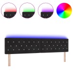 vidaXL Tăblie LED cu lumini cu bandă LED Argyle Negru 100 cm Catifea vidaXL Tăblie LED cu lumini cu bandă LED Argyle Negru 100 cm Catifea