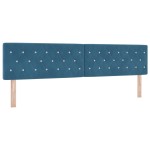 vidaXL Cabeța de pat LED cu butoane de cristal, îmbrăcată în catifea albastră de 100 cm vidaXL Cabeța de pat LED cu butoane de cristal, îmbrăcată în catifea albastră de 100 cm