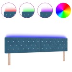 vidaXL Cabeța de pat LED cu butoane de cristal, îmbrăcată în catifea albastră de 100 cm vidaXL Cabeța de pat LED cu butoane de cristal, îmbrăcată în catifea albastră de 100 cm