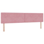 vidaXL Cap de pat LED cu buton de cristal, tapițat în roz din catifea de 100 cm vidaXL Cap de pat LED cu buton de cristal, tapițat în roz din catifea de 100 cm
