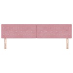 vidaXL Cap de pat LED cu buton de cristal, tapițat în roz din catifea de 100 cm vidaXL Cap de pat LED cu buton de cristal, tapițat în roz din catifea de 100 cm