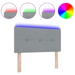 vidaXL Capac de pat cu LED, gri deschis, cu butoane acoperit, 80 cm vidaXL Capac de pat cu LED, gri deschis, cu butoane acoperit, 80 cm