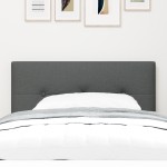 vidaXL Cap de pat LED gri închis cu butoane, tapițat, 80 cm vidaXL Cap de pat LED gri închis cu butoane, tapițat, 80 cm