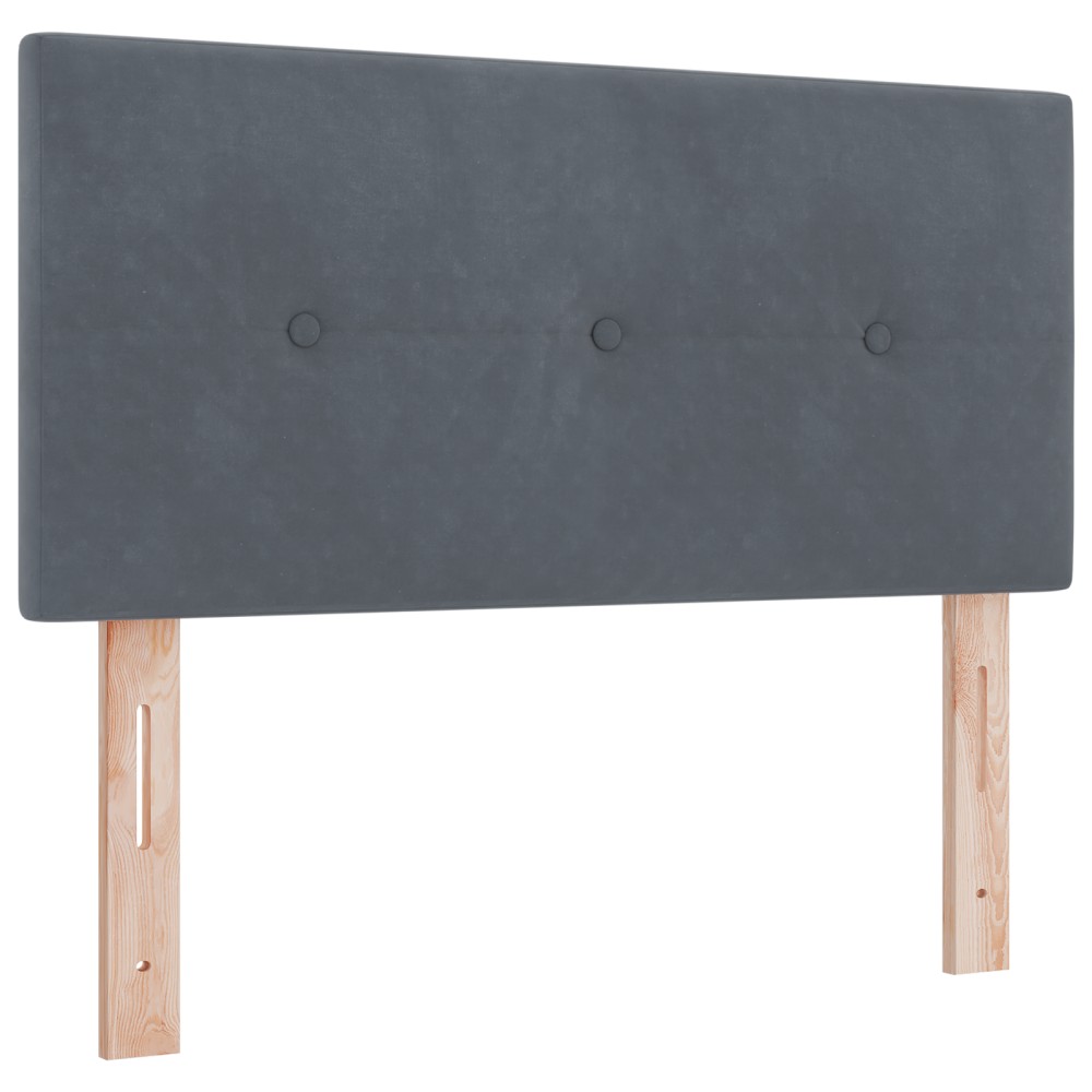 vidaXL Tăblie cap cu lumini cu bandă LED Ajustabil Gri 80 cm Catifea