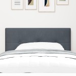 vidaXL Tăblie cap cu lumini cu bandă LED Ajustabil Gri 80 cm Catifea vidaXL Tăblie cap cu lumini cu bandă LED Ajustabil Gri 80 cm Catifea