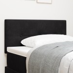 vidaXL Cap de pat LED cu butoane, capitonat, negru, 80 cm, catifea vidaXL Cap de pat LED cu butoane, capitonat, negru, 80 cm, catifea