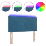 vidaXL Cap de pat cu LED, tapițat cu butoane, albastru închis, 80 cm, catifea vidaXL Cap de pat cu LED, tapițat cu butoane, albastru închis, 80 cm, catifea