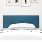 vidaXL Cap de pat cu LED, tapițat cu butoane, albastru închis, 80 cm, catifea vidaXL Cap de pat cu LED, tapițat cu butoane, albastru închis, 80 cm, catifea