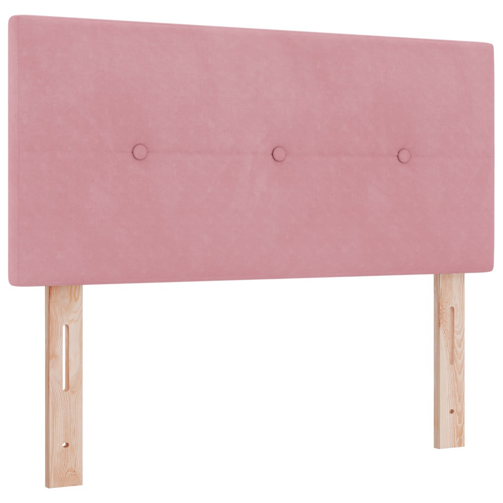 Cap de pat LED vidaXL cu butoane, tuftat, roz, 80 cm, catifea