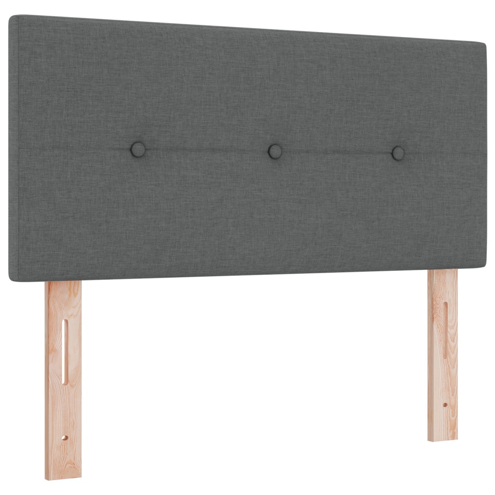 vidaXL Cuvertură LED întărită cu buton gri închis, 90 cm, țesătură