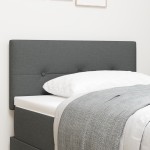 vidaXL Cuvertură LED întărită cu buton gri închis, 90 cm, țesătură