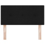vidaXL Cap de pat LED cu butoane, tapițat negru, 90 cm, țesătură vidaXL Cap de pat LED cu butoane, tapițat negru, 90 cm, țesătură