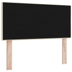 vidaXL Capitonat cu Buton LED Crem 90 cm Țesătură