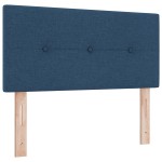 vidaXL Cap de pat LED tuftat albastru, 90 cm, din țesătură