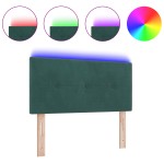 vidaXL Cap de pat LED cu butoane, catifea verde închis, 90 cm vidaXL Cap de pat LED cu butoane, catifea verde închis, 90 cm