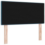 vidaXL Cap de pat LED tapițat cu butoane albastru închis 90 cm catifea