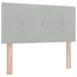vidaXL Cap de pat LED cu butoane, capitonat, gri deschis, 100 cm, catifea vidaXL Cap de pat LED cu butoane, capitonat, gri deschis, 100 cm, catifea