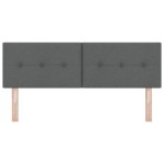 vidaXL Cap de pat cu LED și butoane, gri închis, 72 cm, din țesătură