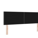 vidaXL Cap de pat cu LED și butoane, gri închis, 72 cm, din țesătură