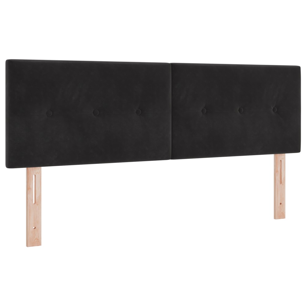 vidaXL Cap de pat LED cu butoane Negru 72 cm Catifea