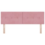 vidaXL Capitonat LED cu butoane capitonate Roz 72 cm Catifea