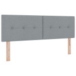 vidaXL Cap de pat cu butoane și LED, gri deschis, 80 cm, din stofă. vidaXL Cap de pat cu butoane și LED, gri deschis, 80 cm, din stofă.