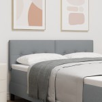 vidaXL Cap de pat cu butoane și LED, gri deschis, 80 cm, din stofă. vidaXL Cap de pat cu butoane și LED, gri deschis, 80 cm, din stofă.