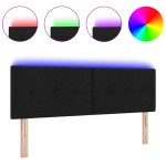 vidaXL Cap De Pat LED Negru, Cu Butoane și Matlasat, 80 cm, Din Material Textil. vidaXL Cap De Pat LED Negru, Cu Butoane și Matlasat, 80 cm, Din Material Textil.