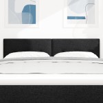 vidaXL Cap De Pat LED Negru, Cu Butoane și Matlasat, 80 cm, Din Material Textil. vidaXL Cap De Pat LED Negru, Cu Butoane și Matlasat, 80 cm, Din Material Textil.