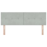 vidaXL Tăblie cap cu lumini cu bandă LED Gri deschis 80 cm Catifea