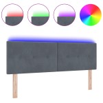 vidaXL Cap de pat cu LED, tapitat cu butoni, gri închis, 80 cm, catifea vidaXL Cap de pat cu LED, tapitat cu butoni, gri închis, 80 cm, catifea