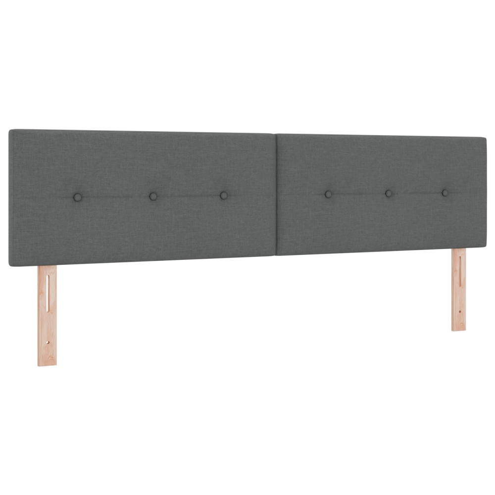 vidaXL Cap de pat LED gri închis cu butoane capitonate de 90 cm, din țesătură.