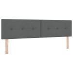 vidaXL Cap de pat LED gri închis cu butoane capitonate de 90 cm, din țesătură.
