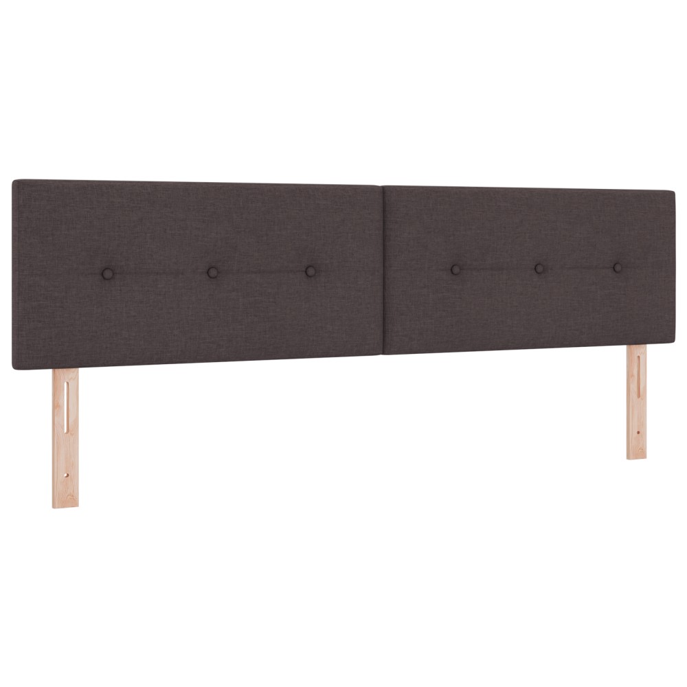 vidaXL Cap de pat LED tapițat maro închis, 90 cm, din țesătură