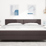vidaXL Cap de pat LED tapițat maro închis, 90 cm, din țesătură vidaXL Cap de pat LED tapițat maro închis, 90 cm, din țesătură