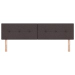 vidaXL Cap de pat LED tapițat maro închis, 90 cm, din țesătură vidaXL Cap de pat LED tapițat maro închis, 90 cm, din țesătură