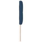 vidaXL Pat LED Tapițat cu Butoane, Albastru, 90 cm, Țesătură