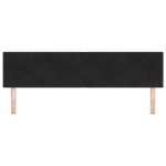 Cap de pat LED vidaXL, buton capitonat, negru, 90 cm, catifea