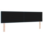 vidaXL Tăblie cap cu lumini cu bandă LED albastru 90 cm Catifea