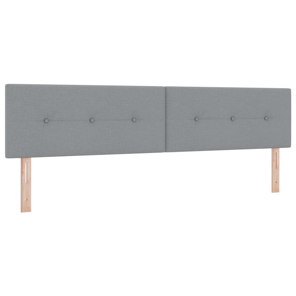 vidaXL Cap de pat LED gri deschis, tapițat și cu butoni, 100 cm, țesătură.