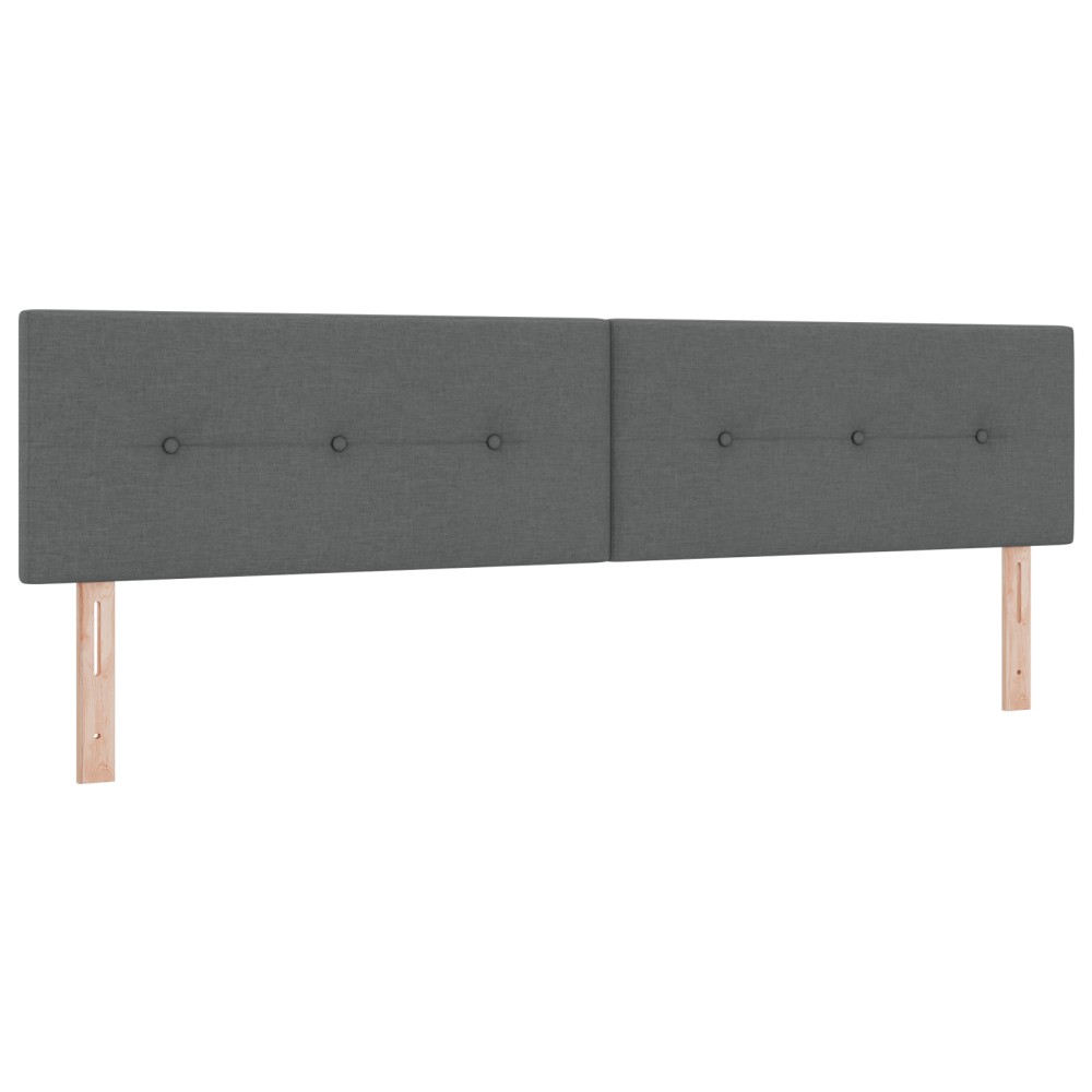 vidaXL Cap de pat LED gri închis cu butoane, 100 cm, din material textil.