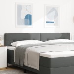 vidaXL Cap de pat LED gri închis cu butoane, 100 cm, din material textil. vidaXL Cap de pat LED gri închis cu butoane, 100 cm, din material textil.