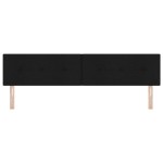 vidaXL Capitonat LED de pat cu butoane negre, 100 cm, țesătură .
