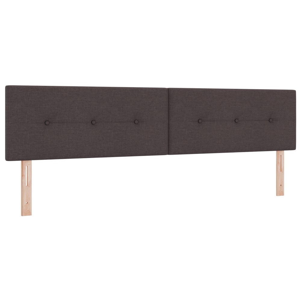 vidaXL Cap de pat LED tapițat cu butoane, maro închis, 100 cm.